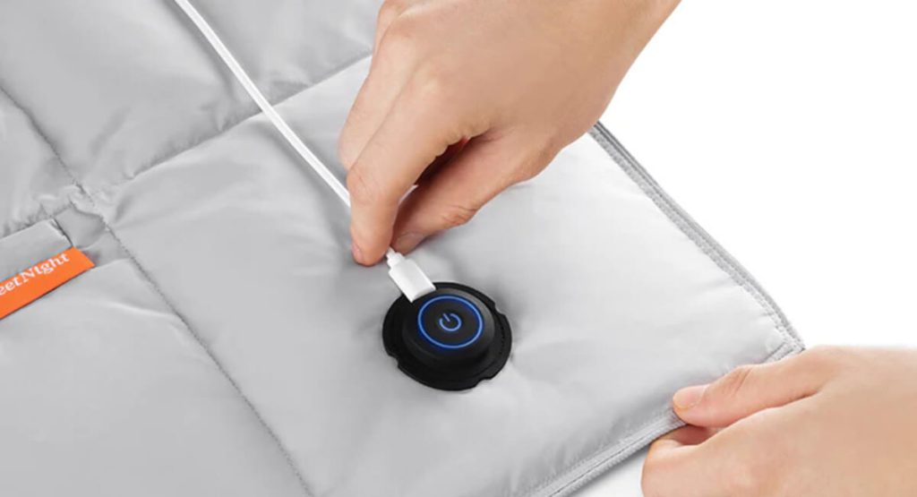power button for the blanket