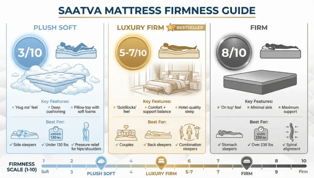 Saatva mattress firmness guide