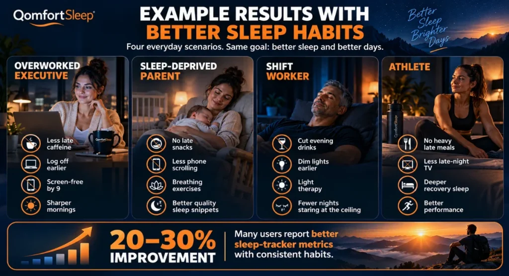 Four people with better sleep habits