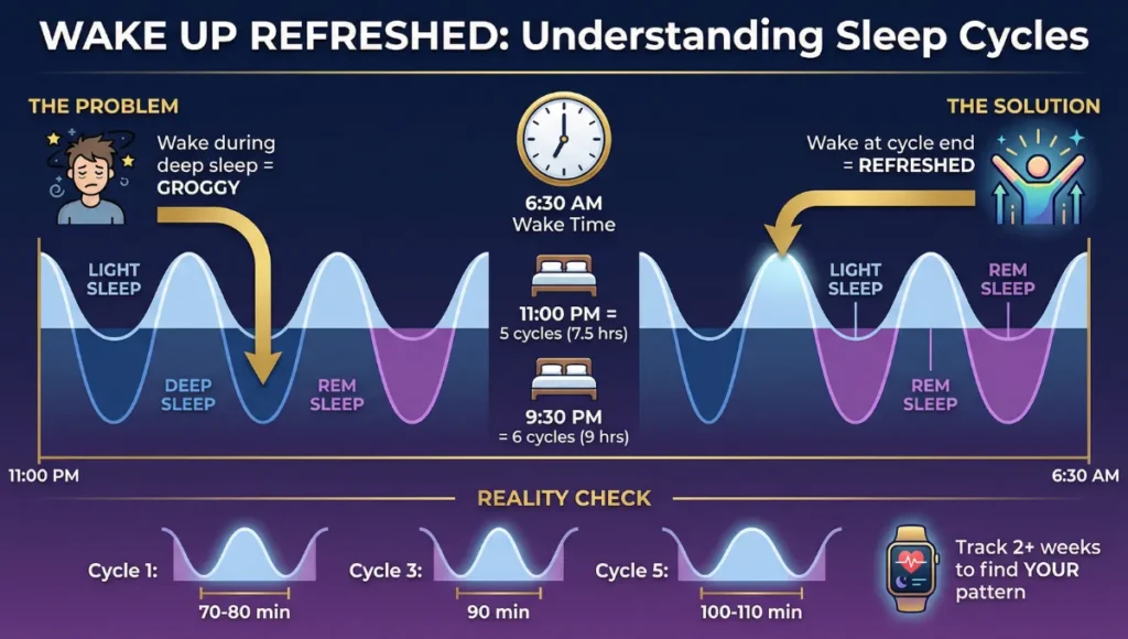 Infographic for understanding sleep cycles