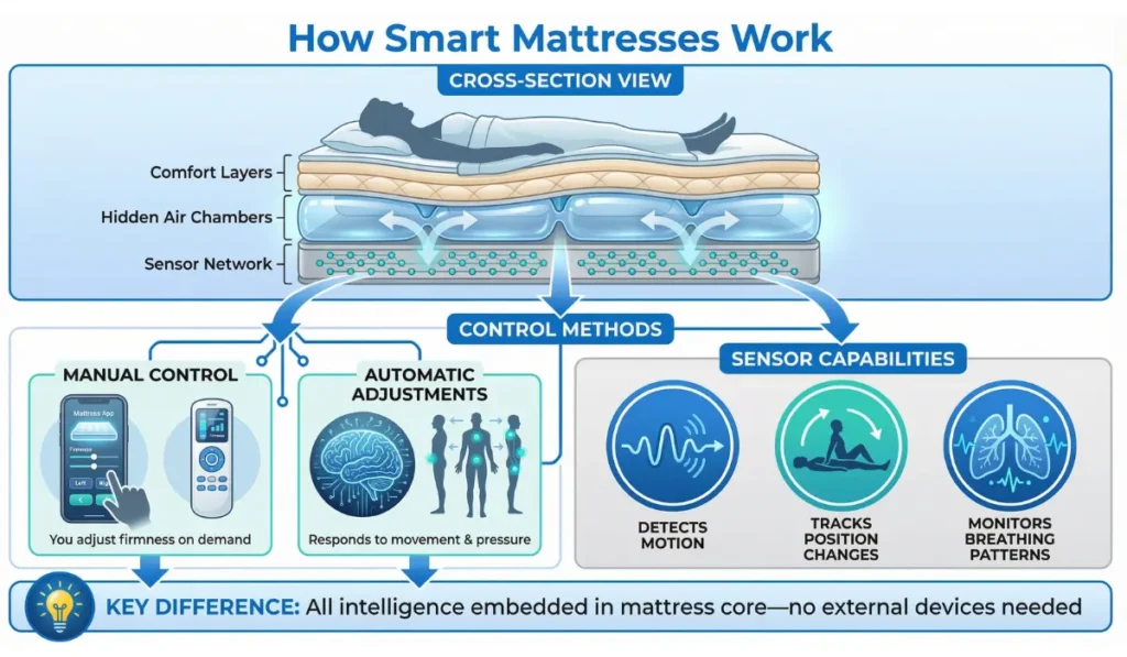 Image showing how smart mattresses work
