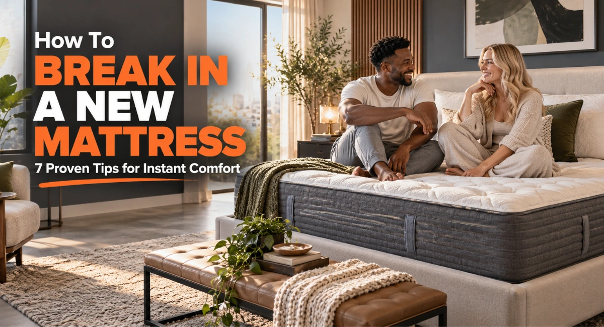 Two people leaning how to break in a new mattress quickly