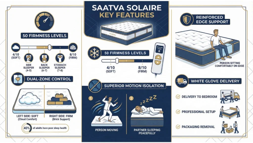 Key features of the Saatva Solaire