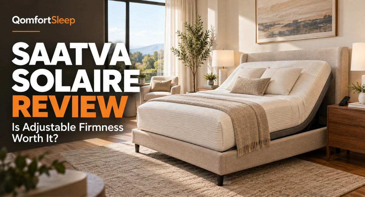 Saatva Solaire adjustable in a well lit room
