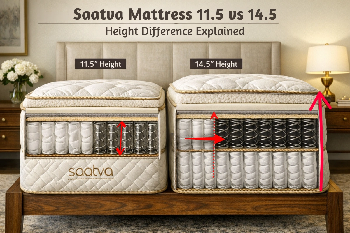 Saatva Classic mattress height differences