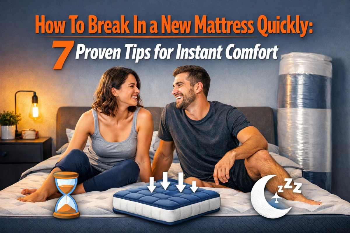 Two people leaning how to break in a new mattress quickly