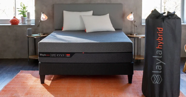 Layla Hybrid flippable mattress in bedroom