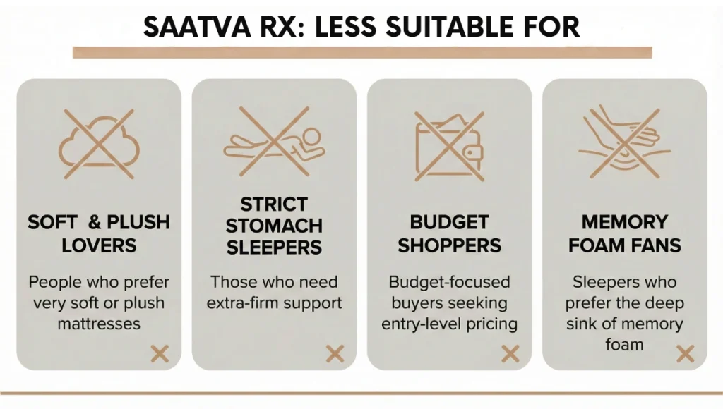 Graphic to show who the RX is less suitable for