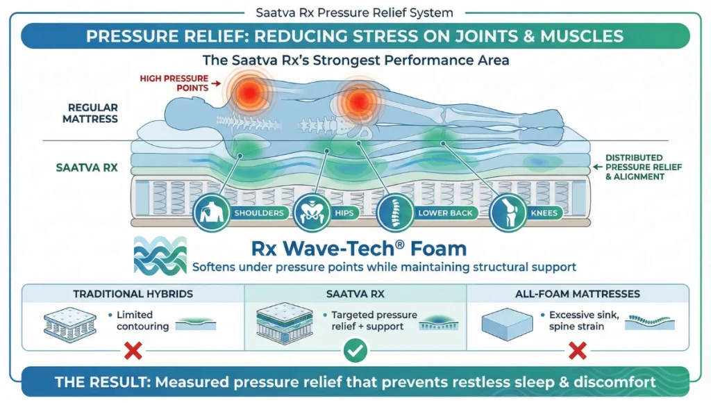 How the Saatva RX helps to relieve pressure on pressure points