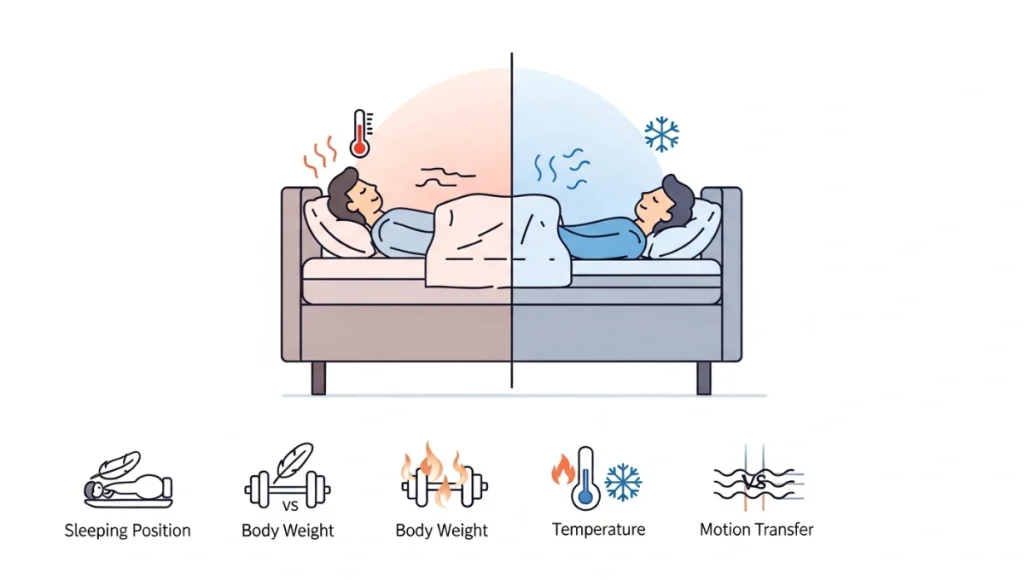 Choosing a mattress for couples
