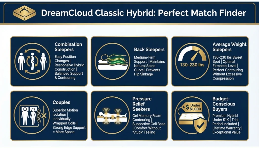 Infographic to show who the Classic hybrid is best suited for