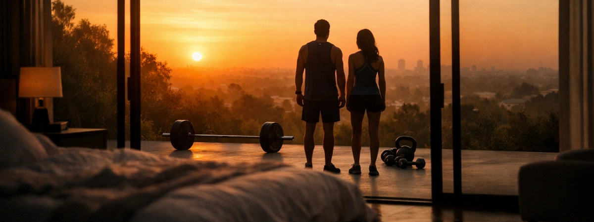 Couple optimizing for sleep with QomfortSleep