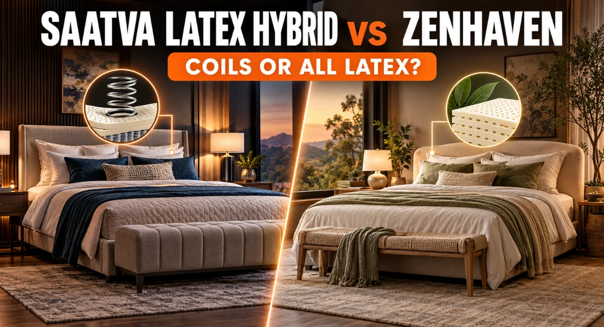 Comparing the Saatva latex hybrid vs ZenHaven for firmness, feel, and who each one is best suited for